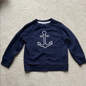 Janie and Jack Dark Blue Anchor Pullover